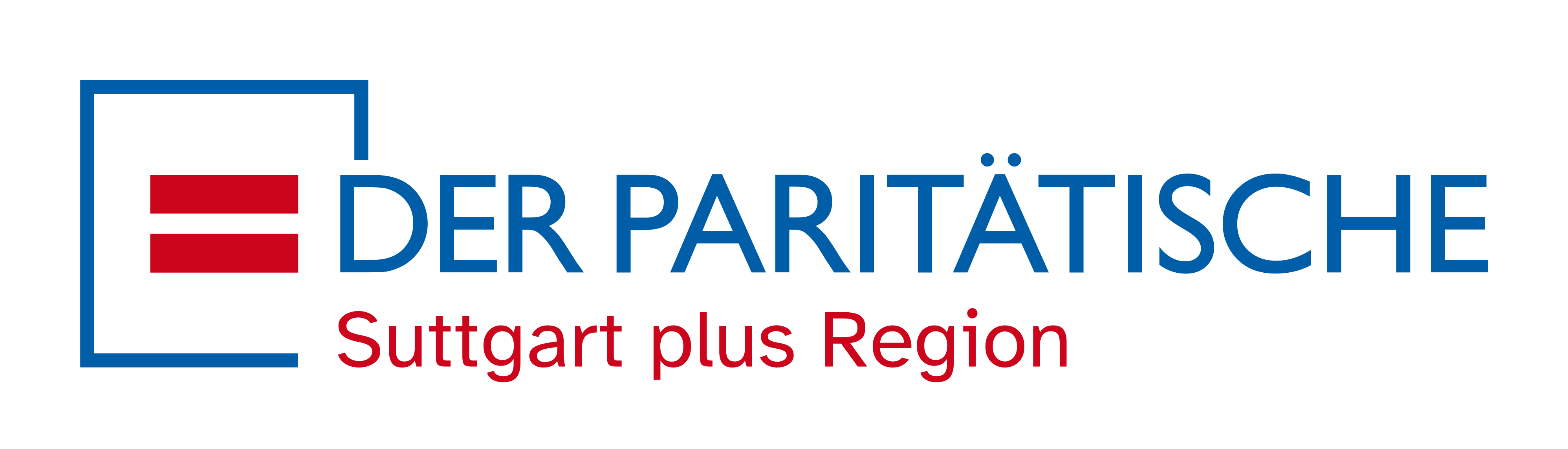 Rotes Gleichheitszeichen in blauem Rahmen: Der Paritätische Stuttgart plus Region
