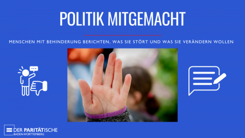 eine Hand meldet sich: Politik mitgemacht