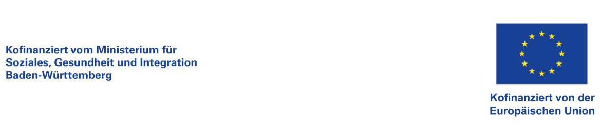 Logo des Ministeriums für Soziales, Gesundheit und Integration Baden-Württemberg und der Europäischen Union