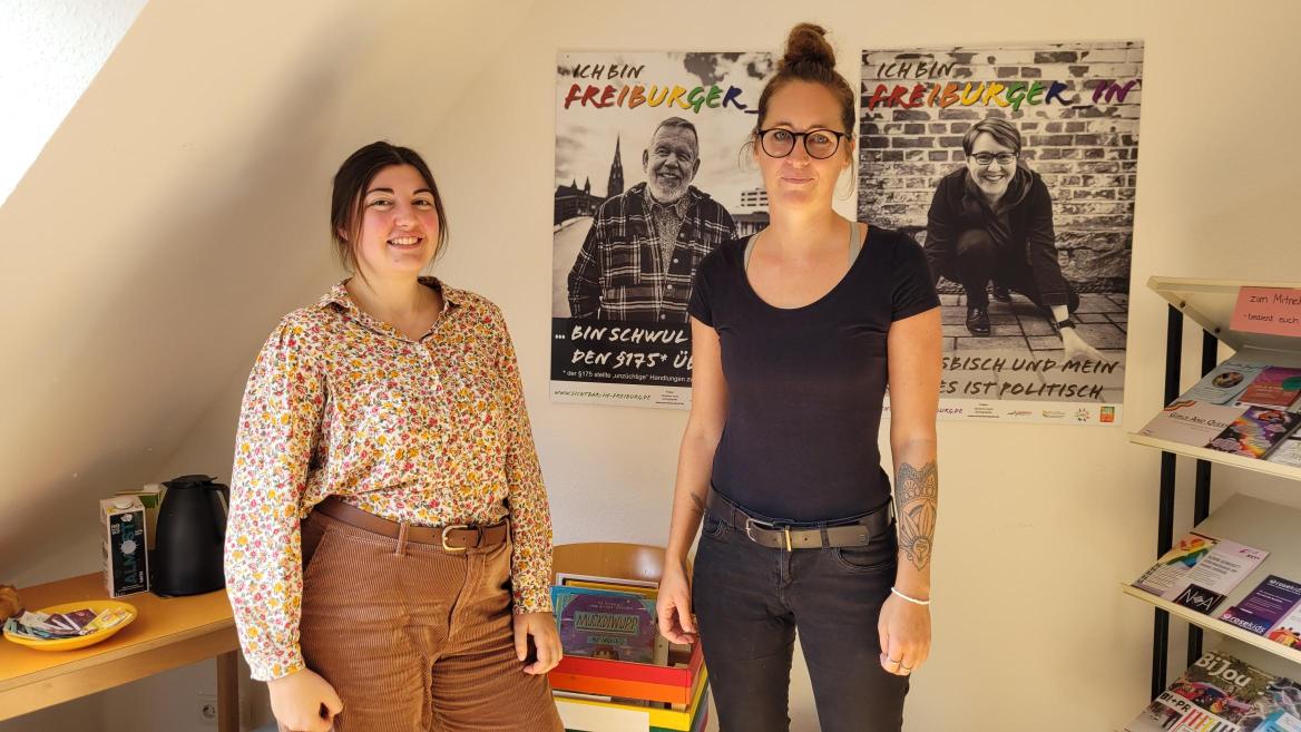 Melissa Fischer und Carina Utz von Fluss e.V.