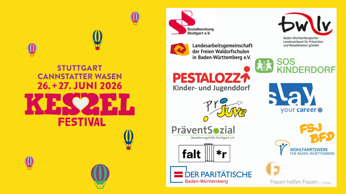 Logos aller Mitgliedsorganisationen mit dem Logo des Kessel Festivals