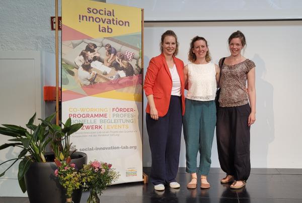 Lara Geiger und Eva Rebholz von pro familia, Annika Beutel, Paritätischer Regionalverbund Südbaden