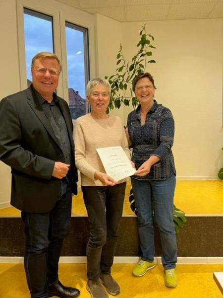 KV Emmendingen-Vorsitzender, Norbert Köthnig (v. l.), stellvertretende Vorsitzende, Dr. Maria Stubenvoll, Paritätische Sozialvorständin Baden-Württemberg, Uta-Micaela Dürig