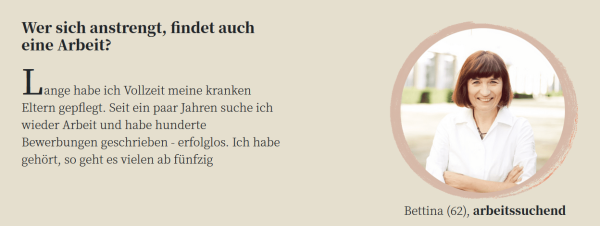 Plakat mit lächelnder Frau, die Arme verschränkt