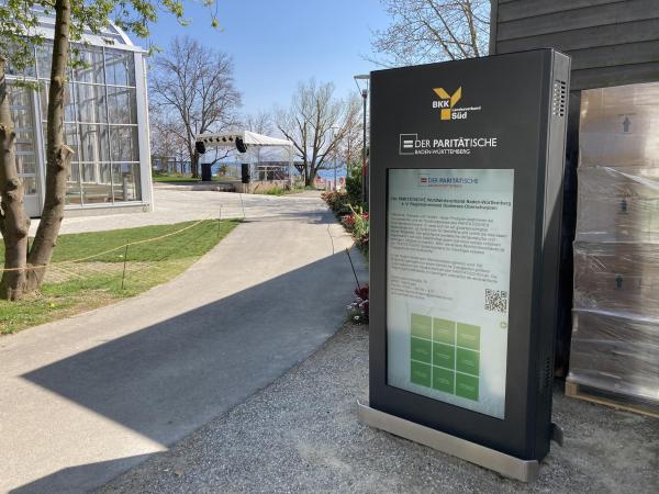 Infostele auf Gartenschau